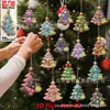 Decoraciones de Madera Planas 2D 15 Piezas Árbol de Navidad de Pan de Jengibre Árbol de Navidad Decoraciones para el Hogar de Vacaciones de Año Nuevo