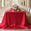 Toalha de mesa de hotel de alta qualidade toalha de mesa de restaurante tecido para banquete casamento europeu simples branco cetim toalha de mesa de jantar
