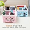Caja de Almacenamiento de Escritorio Joyería Cosmético Lápiz Labial Almacenamiento Baño Caja de Almacenamiento de Plástico Lápiz Misceláneos Papelería Caja de Archivo