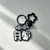Colgante de Campana de Gatito Dulce Estilo Píxel Llavero Lindo de Acrílico Colgante para Mochila de Estudiante Regalo para Mejor Amigo