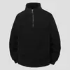 Sudadera Nueva de Otoño 2026 para Hombre con Media Cremallera y Cuello Alto, Corte Holgado, Moderna, Casual, Versátil, Top de Manga Larga de Gama Alta