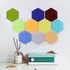 Pegatinas de pared hexagonales de fieltro transfronterizas color hexagonal tablero de corcho pared de fotos tablero de mensajes autoadhesivas aislamiento acústico fabricantes de fieltro