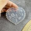Molde de Manicure Casca de Borboleta Desenho Animado Silicone Transparente de Grau Alimentício Flor Rosa Feito à Mão DIY Decoração de Unhas