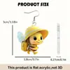 Lindos Pendientes de Abeja de Dibujos Animados Transfronterizos Nuevos Acrílico Plano Decoración de Oreja para Niñas Pendientes de Moda Regalo
