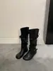 Botas Blancas Estilo Mujer 2026 Nuevo Otoño Aumentadoras de Altura Súper Calientes Extremadamente Atractivas Botas Largas Caña Alta Botas de Montar Versátiles