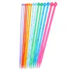 Venta Directa de Fábrica Agujas de Tejer de Cristal de una Sola Punta, Agujas de Tejer Acrílicas de Colores, Herramientas de Tejer para Bufandas y Suéteres Hechas a Mano, Agujas de Tejer