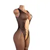 Lencería sexy transfronteriza de comercio exterior europeo y americano, body sexy de corte hueco, mono de red, chica caliente de discoteca Amazon
