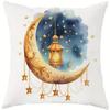 Funda de almohada de linterna de luna estrella TEMU transfronteriza, funda de cojín para sofá navideño, funda de almohada para dormitorio, funda de almohada para cintura al por mayor