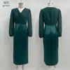 Estilo Europeo 2026 Otoño/Invierno Nuevo Estación Independiente Moda Temperamento Color Sólido Cintura Ceñida Vestido de Manga Larga para Mujer