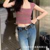 Ventas Directas de Fábrica cinturón de mujer nueva moda jeans con estudiantes estilo coreano alto sentido slim pantalones de mujer cinturón