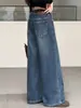 Jeans para Niñas 2026 Nuevo Estilo Otoño para Niños Mayores, Costura Lateral Artesanal, Pantalones de Pierna Ancha, Pantalones de Pierna Recta, Pantalones para Niños