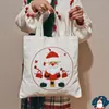Bolsa de lona portátil de Apple para regalo de Papá Noel transfronterizo, regalo de Nochebuena, bolsa de regalo navideña explosiva en stock, venta al por mayor