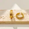 Pendientes Redondos de Metal Sencillos, Modernos y Versátiles, Accesorio de Moda de Lujo Ligero para el Viaje