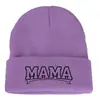 Conjunto Familiar Letra Pai-Filho Chapéu Bordado DAD MAMA MINI Gorro de Tricô Chapéu de Lã Chapéu Pulôver