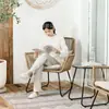 [Resistente al agua y al sol] Conjunto de tres piezas de mesa y silla pequeñas de ratán para balcón, popular en Internet nórdico, para el hogar, té, ocio, B&B