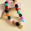 Collar de cuentas geométricas degradado colorido transfronterizo europeo y americano, cadena para la clavícula estilo resort de playa, joyería de lujo ligero de alta gama al por mayor