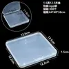 Caja cuadrada de plástico, caja de almacenamiento cuadrada y rectangular transparente para accesorios, joyería, equipo de pesca, jabón y empaque de flores