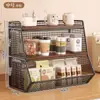Estante de almacenamiento de escritorio, organizador de bolsitas de té para sala de estar, estante multicapa para aperitivos de mesa, estante de mesa de cocina, portavasos de agua