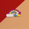 Patch arco-íris de cola macia grande 50mm Adereço de cabeça infantil Grampo de cabelo Acessórios para xícara Material PVC Venda por atacado
