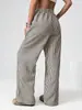 Comércio Exterior Transfronteiriço Amazon 2025 Europeu e Americano Harajuku Casual Calça Casual Solta de Cintura Alta Item Quente