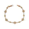 Moda Europea y Americana Versátil Estilo Commuter Estilo Ins Diseño Original Trébol de Cuatro Hojas Pulsera de Zirconia de Verano para Mujer Venta al por Mayor