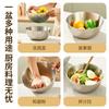 Tazón para Ensalada de Acero Inoxidable 304 con Báscula, Tazón para Mezclar Multiespecificación, Colador de Arroz, Versión Engrosada para Uso Doméstico, Colador Multiusos