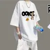 Camiseta de Manga Corta de Marca de Moda para Hombre de Verano, Estilo Harajuku Hong Kong, Estilo Japonés, Cuello Redondo, Estampada, Moderna, Corte Holgado, Top de Media Manga