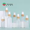 5 ml ~ 100 ml de bambu e madeira frasco de spray de pressão hidratante frasco de viagem sub-engarrafamento maquiagem frasco vazio