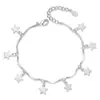 Pulsera coreana de estrella de cinco puntas dulce y linda para mujer, estrellas literarias simples y lindas para estudiante, joyería de mano, una generación de cabello
