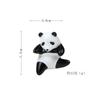 4 resina 3D lindo panda creativo tridimensional bola de algas taza decoración de paisaje de jardinería muñeca en el borde de la taza