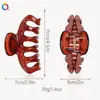 Pinza Grande para Cabello de Calabaza de Color Vidrio Versátil Pinza de Tiburón de Gama Alta para la Parte Posterior de la Cabeza Accesorios para el Cabello Venta al por Mayor