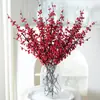 Simulación Bayas Rojas Planta del Dinero Floristería Arreglo Floral Mesa Navidad Bayas Pequeñas de Acebo Semillas de Acacia Flores de Año Nuevo Conservado