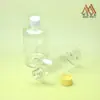 Garrafa PET Personalizada de 360ml Curta e Gorda com Ombro Arredondado Garrafa Dosadora para Limpeza Doméstica Colocada ao Lado das Ferramentas de Limpeza Não Ocupa Espaço