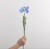Flores Artificiales Azules de Gama Alta Decoración Suave para Interiores Paisajismo Flores Falsas Boda Hotel Decoración de Ingeniería Fabricante de Flores Artificiales Venta al Por Mayor