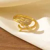Anillo de Apertura Ajustable con Goteo de Aceite Serie Océano Nuevo Versátil Estilo Coreano Estilo Ins, Anillo Abierto Ajustable Personalizado Creativo Incrustado con Diamantes