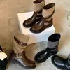 Botas de media pantorrilla tacón grueso que aumenta la altura Botas Martin Botas de montar para mujer 2026 otoño nueva llegada hebilla versátil Vaquero occidental