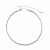 Corrente de Clavícula com Diamante, Corrente de Suéter de Luxo, Fina para Mulheres, Corrente de Pescoço Simples e Versátil, Colar de Diamante de Imitação, Novo Estilo Transfronteiriço