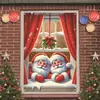 Bestseller transfronterizo Cortinas navideñas para ventanas, cinta para ventanas, tela de fondo, tela colgante, tela de fondo para decoración de fiestas, accesorios de fotografía
