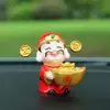 Pequeño Dios de la Riqueza Adorno para Coche, Decoración para Tablero, Manualidad de Escritorio del Dios de la Riqueza, Pequeña Decoración para Pantalla de Coche