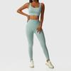 Procesamiento de Fábrica Ropa de Yoga con Logo Oem Personalizado para Mujer, Control de Abdomen Deportivo, Levantamiento de Glúteos, Pantalones de Yoga Cinco Puntos para Correr