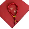 Pulsera Explosiva Bermellón para Mujer Calabaza Púrpura Dorada Exquisita Nicho Lujo Ligero Contenido Ordinario Año del Zodiaco