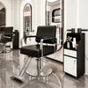 Sillón de barbero peluquería taburete para cortar el pelo salón de belleza área de permanente y tinte asiento elevable silla de salón de belleza