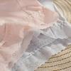 Luz de Luna Blanca ~ Entrepierna de Seda de Morera Ropa Interior para Mujer Calzoncillos sin Costuras de Cintura Media para Mujer Calzoncillos de Encaje Puro para Mujer