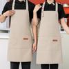 Avental Impermeável e à Prova de Óleo, Avental de Uniforme de Trabalho para Garçom de Restaurante de Catering com Logotipo Personalizado, Avental de Loja Doméstica Novo Estilo
