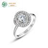 Estilo europeu e americano socialite temperamento anel de diamante moda feminina popular S925 terno de jóias anel de flor de prata esterlina