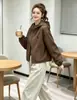 Chamarra corta con capucha para mujer, estilo nuevo primavera y otoño 2026, holgada y versátil, adecuada para personas petite.