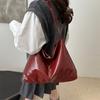 Bolsa de Hombro Única Estilo Colapsado Extremo Casual Suave Nuevo Estilo de Verano Bolso Tote de Gran Capacidad Distintivo Estilo Coreano para Mujer Bolso Cruzado