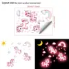 Pegatinas Luminosas Estilo Acuarela Unicornio Soñador Xino Yg-B129 para Dormitorio, Entrada, Pasillo y Decoración de Pared Multiescena