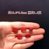 Accesorio de Paz de Sándalo Rojo Natural de Alto Contenido, Pulsera DIY de Buena Suerte y Riqueza, Etiqueta Pequeña Redonda, Cinabrio
