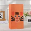 Bolsa de dulces de comida de animal león bolsillo plano de dibujos animados con pegatinas empaque de vacaciones para niños bolsa de papel de regalo fábrica